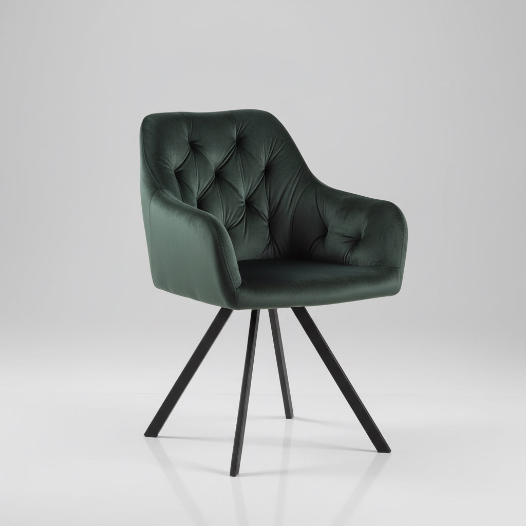 Sessel „FREUD“ – Metall & Samt, Made in Italy