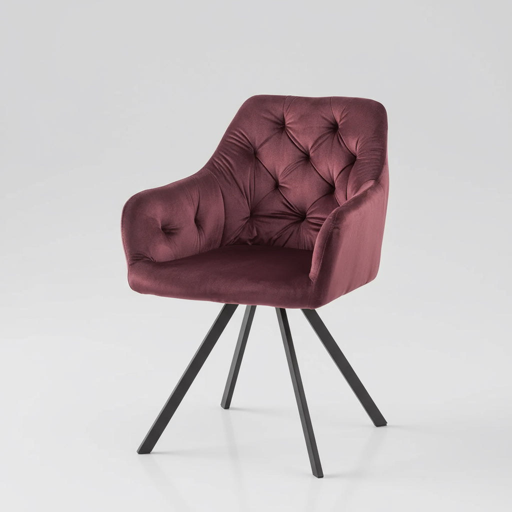 Sessel „FREUD“ – Metall & Samt, Made in Italy