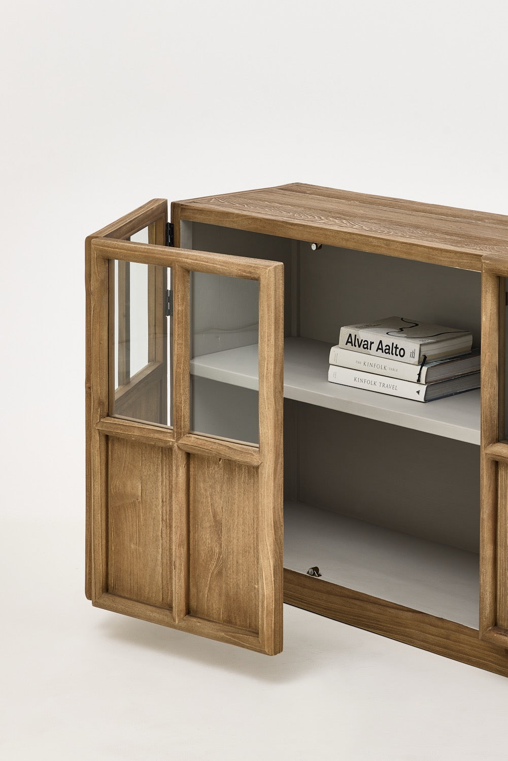 Sideboard „Aurelia“ Aus Weißkiefer und Glas