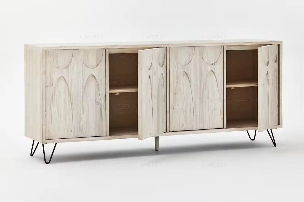 Sideboard „Riviera“ – Aus Kiefernholz und Stahl