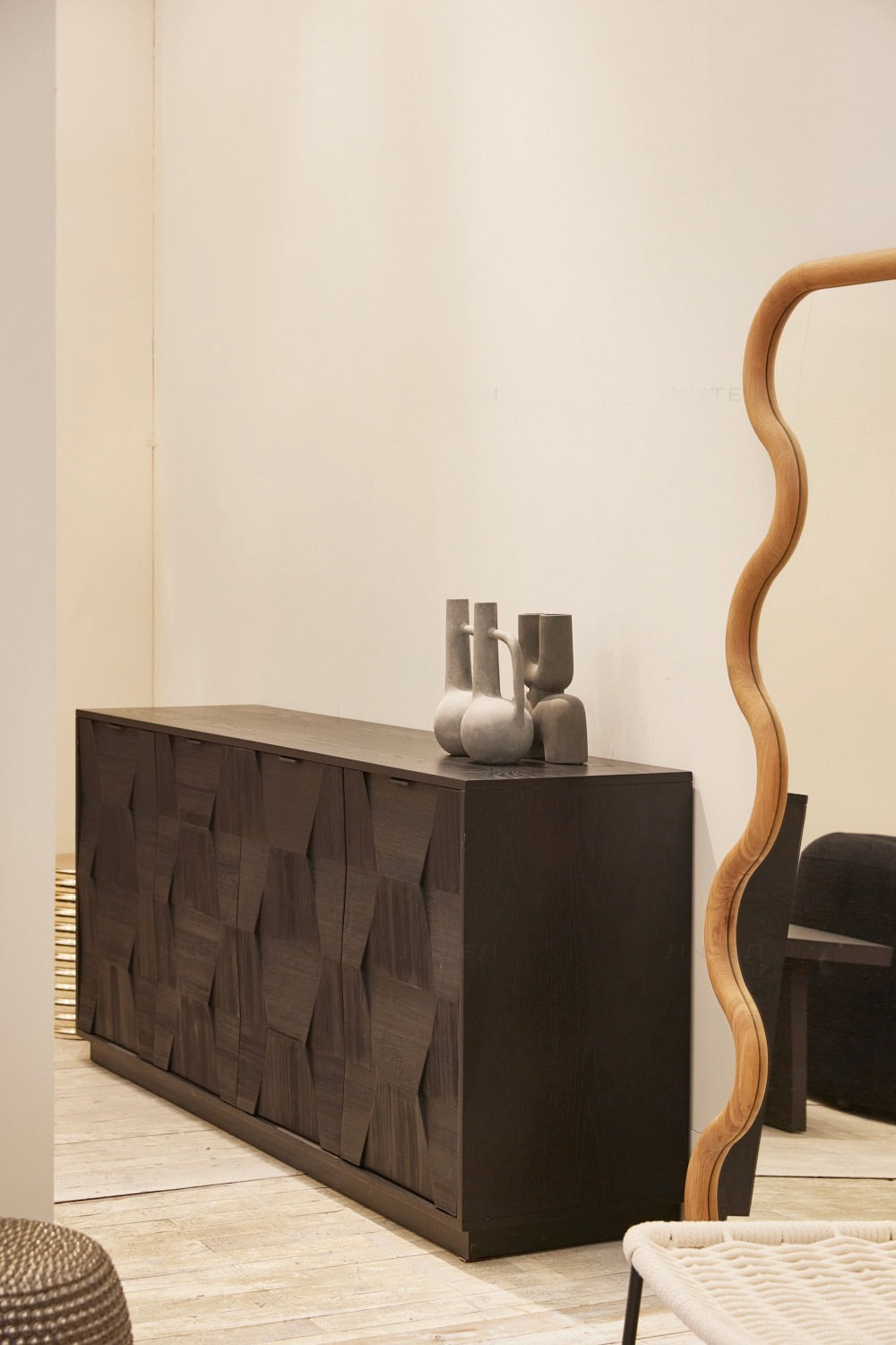 Sideboard „Natura“ – Aus Kiefernholz, Birch und Stahl
