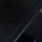 Regal „Huub“ – Schwarzes Regal aus Mangoholz & Metall