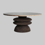 Couchtisch „Vrads“ – Mangoholz & Marmor