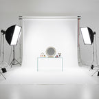 Schminktisch „MEDIANA“ – Aus gebogenem Glas